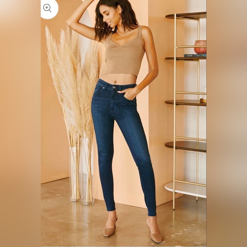 Kancan Aurelia Ultra High Rise Skinny Jeans Dark Wash | Stretch Denim
